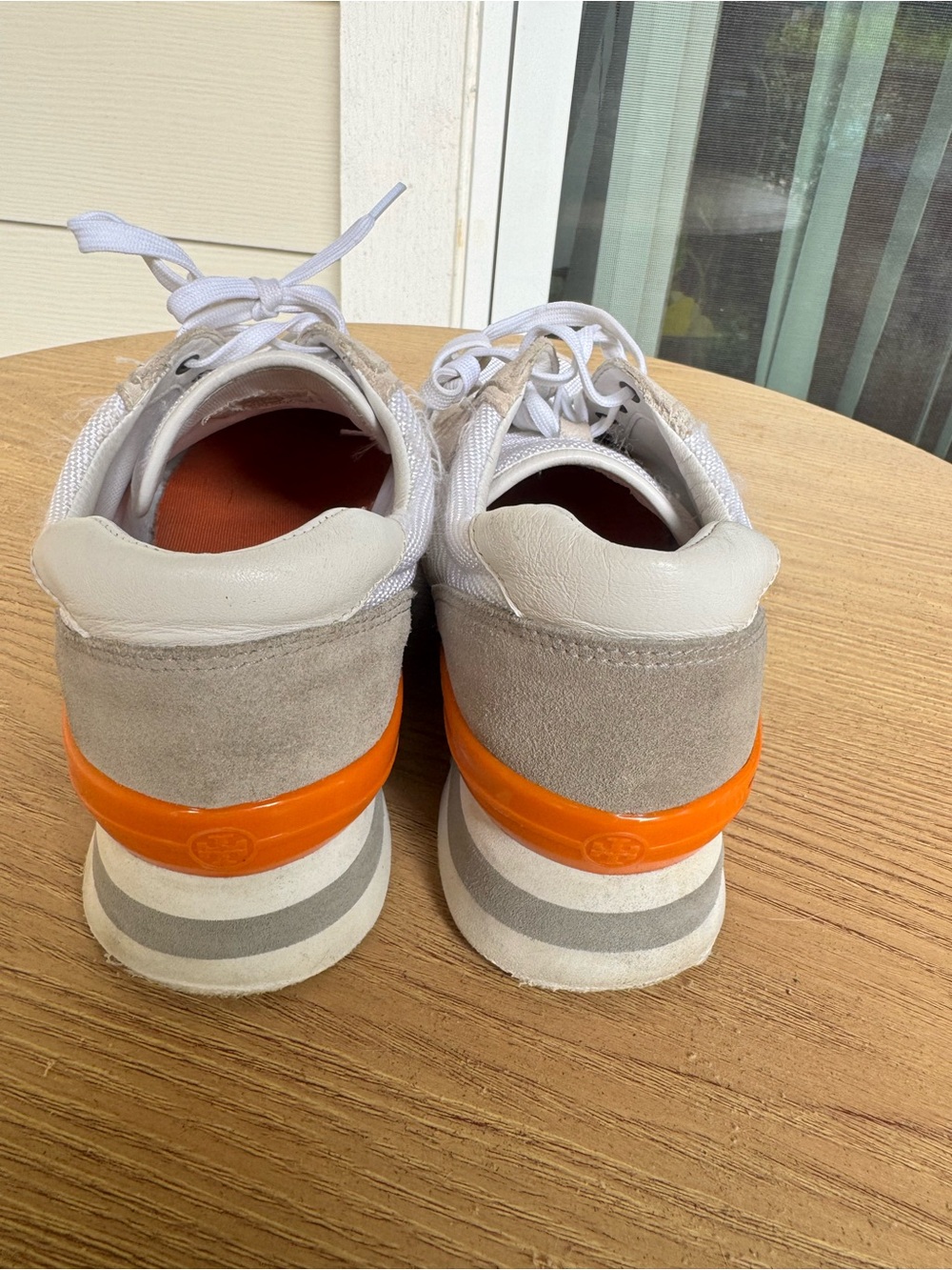 Tory Burch Minimalistic Sawtooth Logo Neutral Sneakers Logo Streetwear - Picture 4 of 10